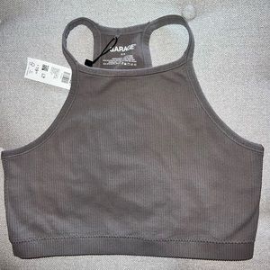 Grey seamless high crop top size -small from garage